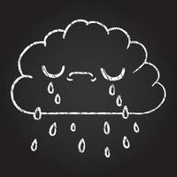 Regenwolken-Kreidezeichnung vektor