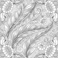 dekorative Blumenmuster Skizze Design vektor