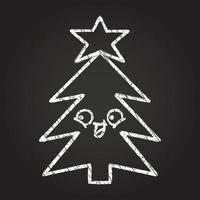 Weihnachtsbaum Kreidezeichnung vektor