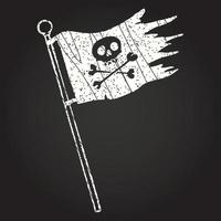 Piratenflagge Kreidezeichnung vektor