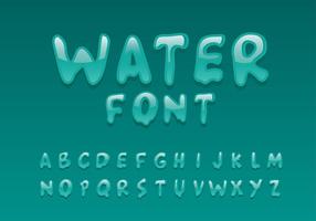 Wasser Schriftart Vektor