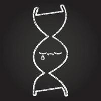 DNA-Strang Kreidezeichnung vektor