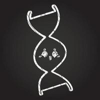 dna strand kritritning vektor