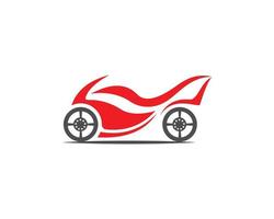 moto bike automobilsport logo design und motorrad rennfahrer silhouette grafik idee vektorvorlage. vektor