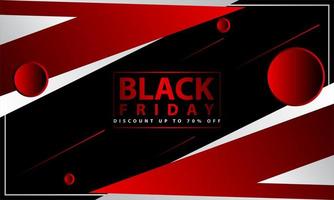 svart fredag röd, vit och svart geometrisk design vektor