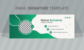 företags- företag e-post signatur design mall eller modern och minimalistisk e-post sidfot mall, professionell social media omslag kreativ baner, professionell och rena layout vektor