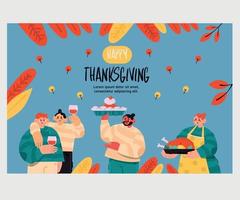 Thanksgiving-Hintergrundillustration 2 vektor