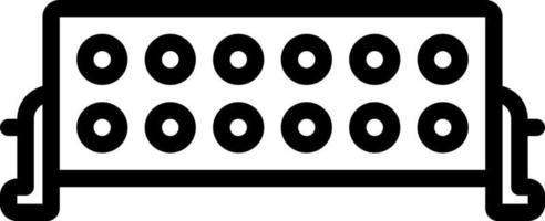 Liniensymbol für Lichtbalken vektor