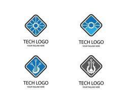 Technologie-Logo-Set vektor