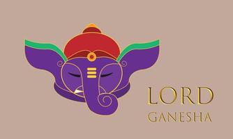 Lord Ganesha Vektor Hintergrundkunst
