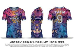 jersey design sublimering t-shirt premium geometriskt mönster otrolig vektorsamling för fotboll fotboll racing cykling spel motocross sport vektor