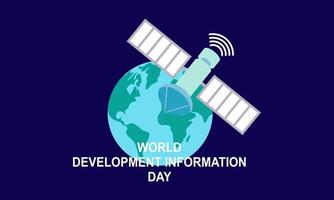 Weltentwicklungstag. Abbildung des Symbols für Technologieinformationen vektor