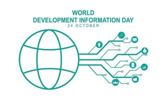Weltentwicklungstag. Abbildung des Symbols für Technologieinformationen vektor
