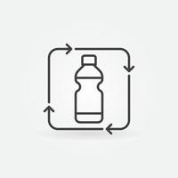Plastikflaschen recycling Vektor Konzept Symbol Leitung