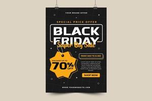 Black Friday-Verkaufsplakat oder Flyer-Design-Vorlage vektor