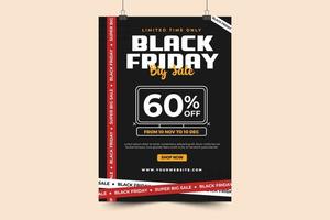 Black Friday-Verkaufsplakat oder Flyer-Design-Vorlage vektor