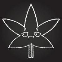 cannabis blad krita ritning vektor