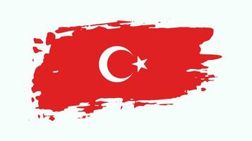 splash grungy türkei flag design vektor