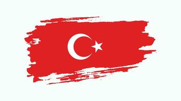 Flagge im Grunge-Stil der Türkei vektor
