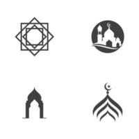 Moschee-Vektorsymbol-Illustrationsdesign vektor