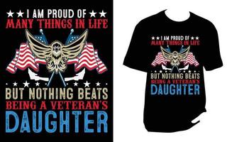 Veteranen-T-Shirt-Design vektor