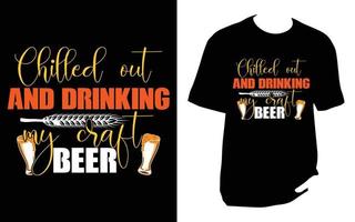 Craft-Bier-T-Shirt vektor