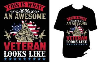 Veteranen-T-Shirt-Design vektor