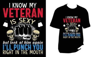 Veteranen-T-Shirt-Design vektor