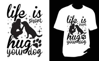 Hunde-T-Shirt-Design vektor