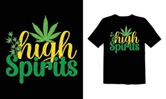 Unkraut, Cannabis-T-Shirt-Design vektor