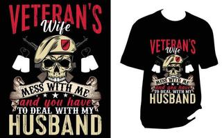 Veteranen-T-Shirt-Design vektor