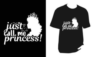 Prinzessin Baby Svg T-Shirt-Design vektor