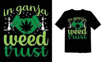 Unkraut, Cannabis-T-Shirt-Design vektor