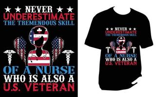 Veteranen-T-Shirt-Design vektor