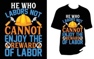 labor t-shirt design vektor