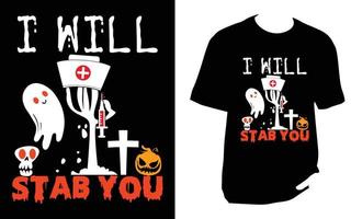 Halloween-T-Shirt-Design vektor