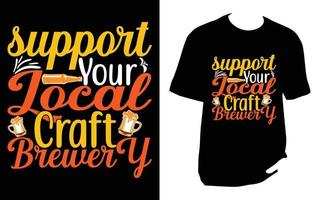 Craft-Bier-T-Shirt vektor