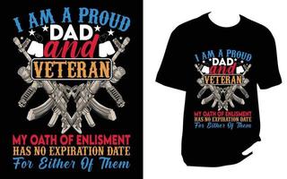 Veteranen-T-Shirt-Design vektor