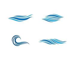 vatten våg logotyp samling vektor