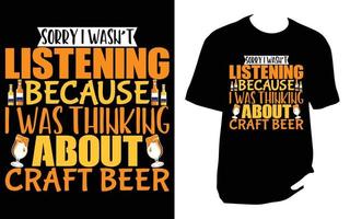 Craft-Bier-T-Shirt vektor