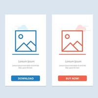 Twitter Bild Bild blau und rot herunterladen und jetzt kaufen Web-Widget-Kartenvorlage vektor