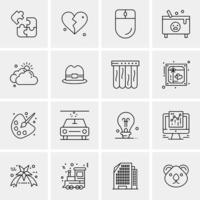 16 universelle Business-Icons Vektor kreative Icon-Illustration zur Verwendung in Web- und mobilen Projekten