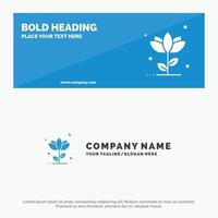 Flora, Blumen, Blume, Natur, Rose, festes Symbol, Website-Banner und Business-Logo-Vorlage vektor