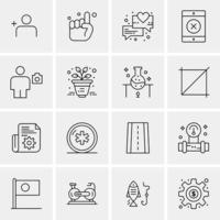 16 universelle Business-Icons Vektor kreative Icon-Illustration zur Verwendung in Web- und mobilen Projekten