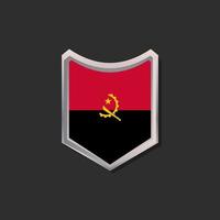 Illustration der Angola-Flaggenvorlage vektor