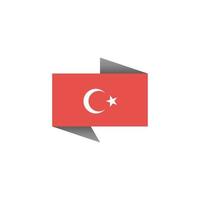 illustration der türkei-flaggenvorlage vektor