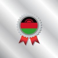 illustration der malawi-flaggenvorlage vektor