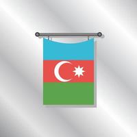 illustration av azerbaijan flagga mall vektor