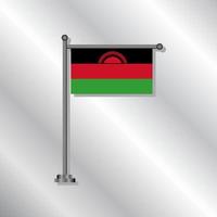 illustration der malawi-flaggenvorlage vektor