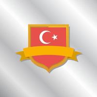 illustration der türkei-flaggenvorlage vektor